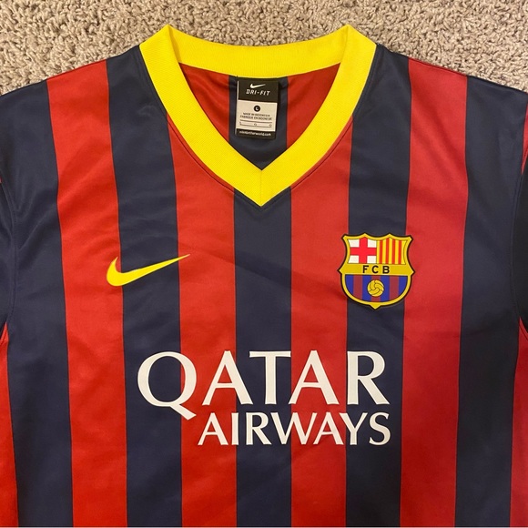 NIKE - Barcelona F.C. 2013-14 Home Kit Jersey - Size L - Picture 2 of 13